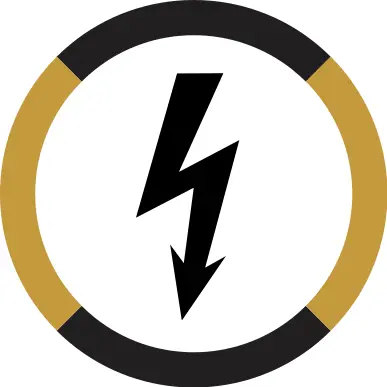 silhouette of a lightning bolt