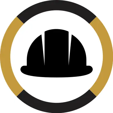 silhouette of a builders hard hat