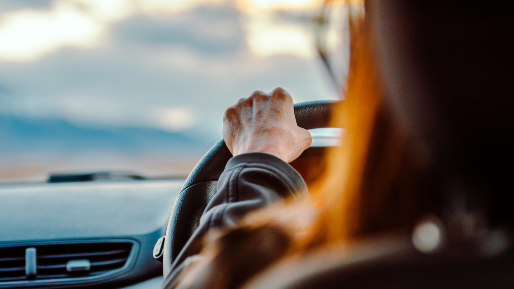 Driving woman after a ban